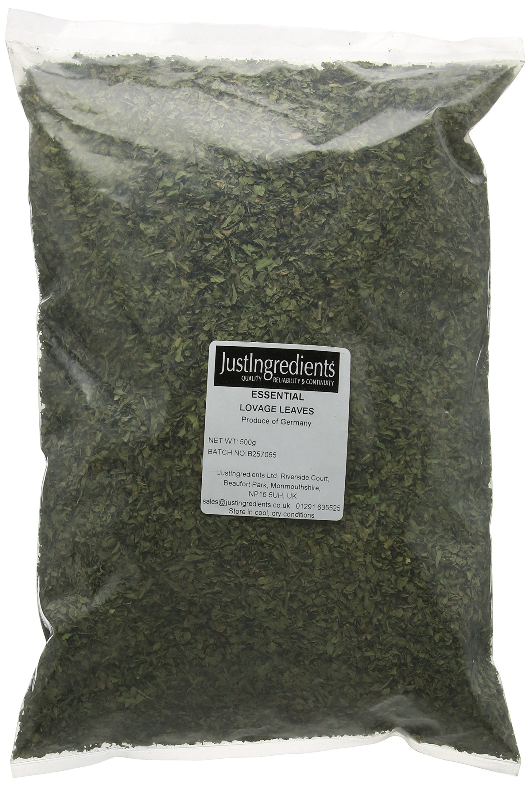 JustIngredients Dried Lovage Leaves – Premium Culinary Herbs, 500g