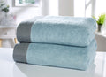 Rapport Tidal 100% Cotton 2 Piece Bath Sheet Set – Duck Egg Blue