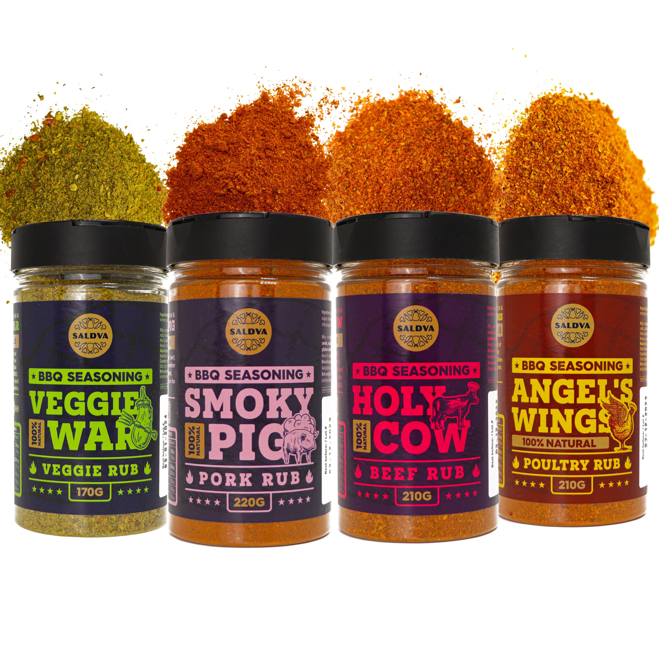 BBQ Rubs Gift Set – 4 Pack Natural Gourmet Seasonings