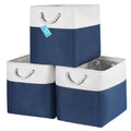 OrganiHaus Fabric Storage Boxes, Set of 3 Foldable 33X33 Cube Organiser Bins with Rope Handles for Shelves, Nursery & Closet - image 1