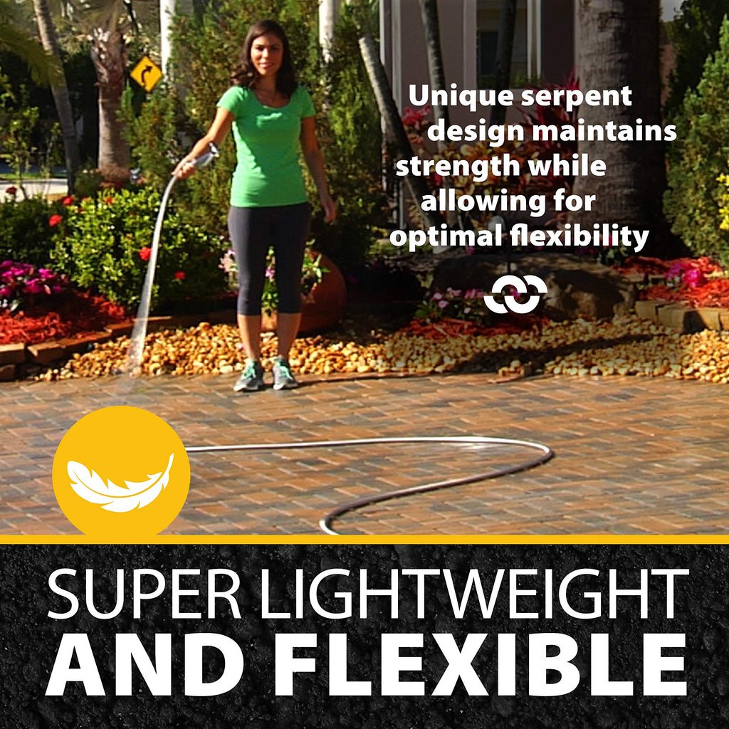 Bionic Steel 100 FT Garden Hose – 304 Stainless Steel Kink Free Pipe