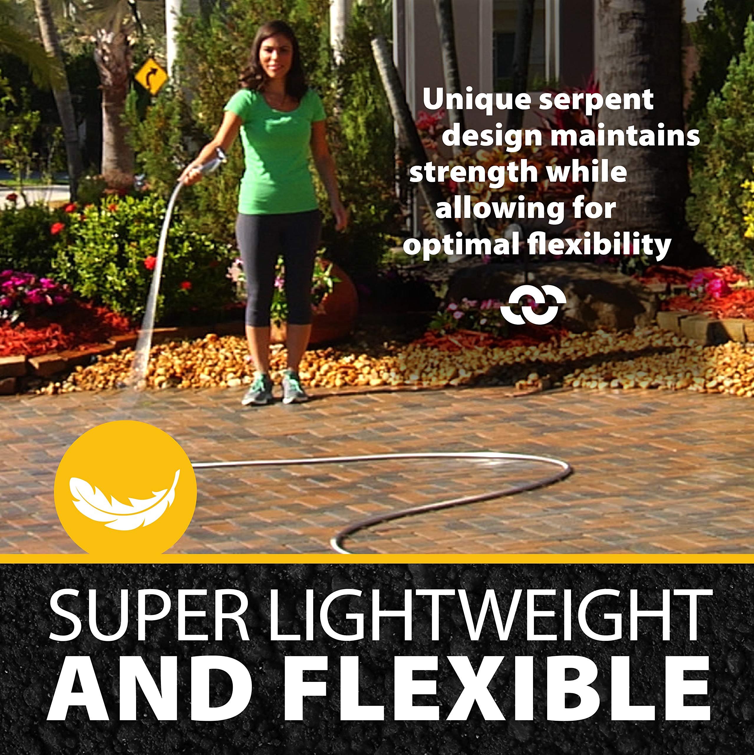 Bionic Steel 100 FT Garden Hose – 304 Stainless Steel Kink Free Pipe
