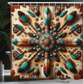 Abakuhaus Southwestern Feather Shower Curtain | Waterproof Fabric, 175x200cm