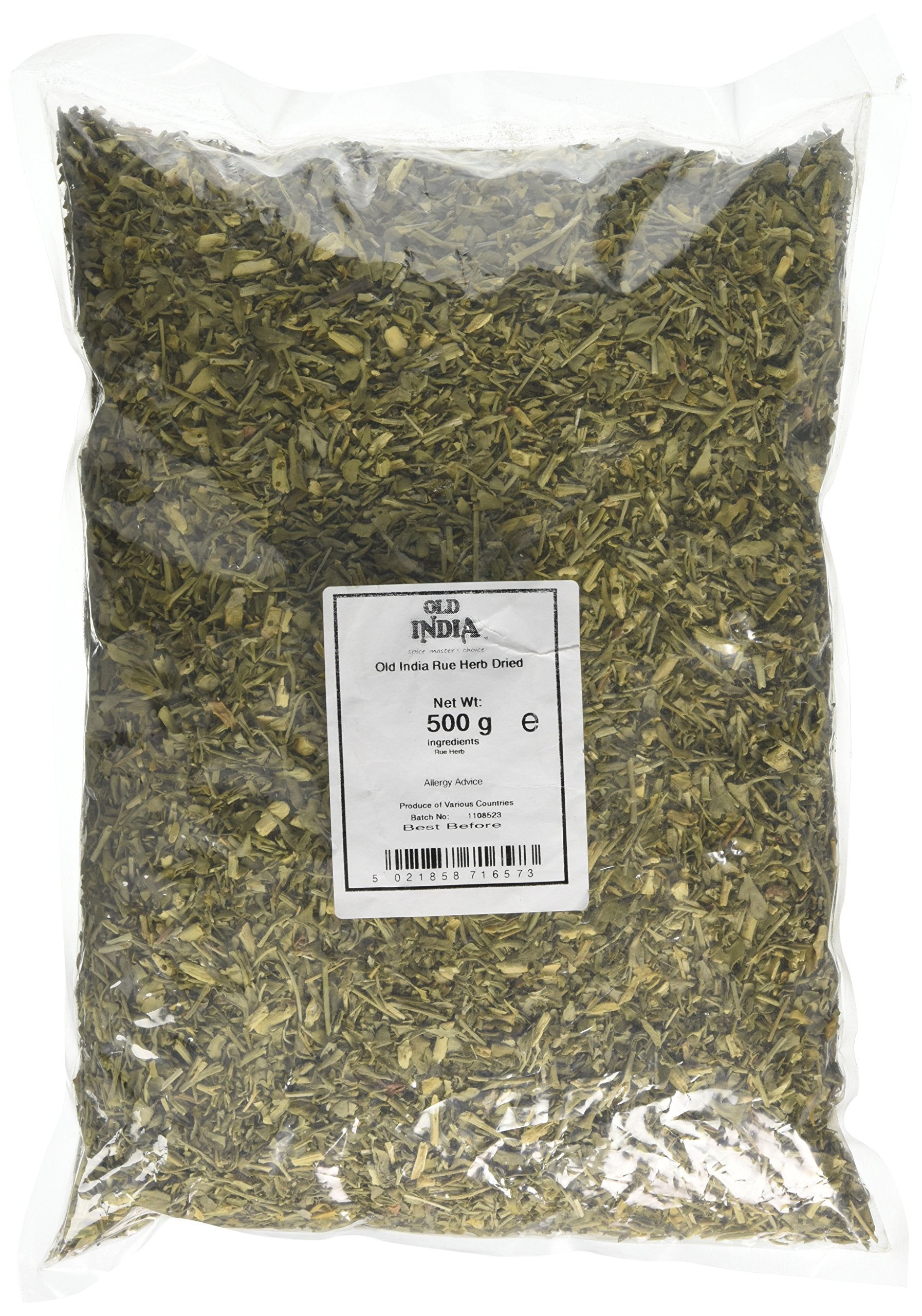 Old India Dried Rue Herb – 500g Bulk Culinary Herbal Ingredients