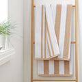 Bianca Cotton Jacquard Bath Towel – Reversible Stripe Natural 70x120cm