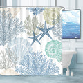 Nautical Coastal Fabric Shower Curtain - Waterproof Polyester