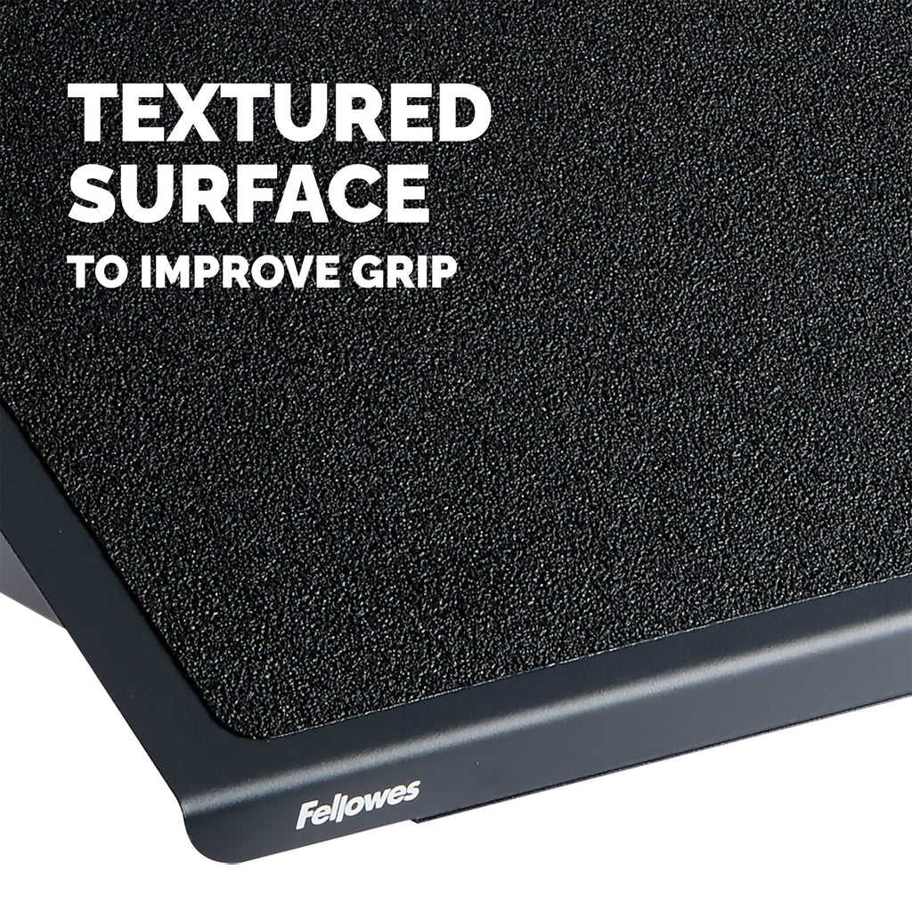 Fellowes Professional Series Ergonomic Foot Rest – 3 Height Positions, Black