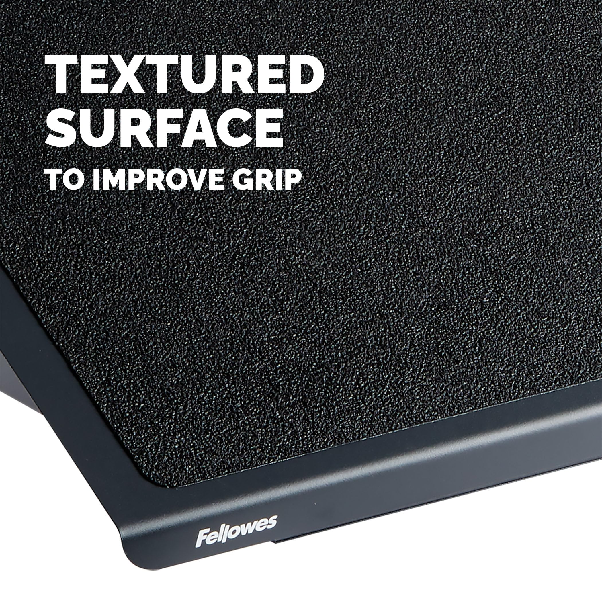 Fellowes Professional Series Ergonomic Foot Rest – 3 Height Positions, Black