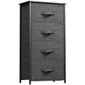 YITAHOME 4-Drawer Fabric Dresser – Storage Chest with Wood Top, Gray