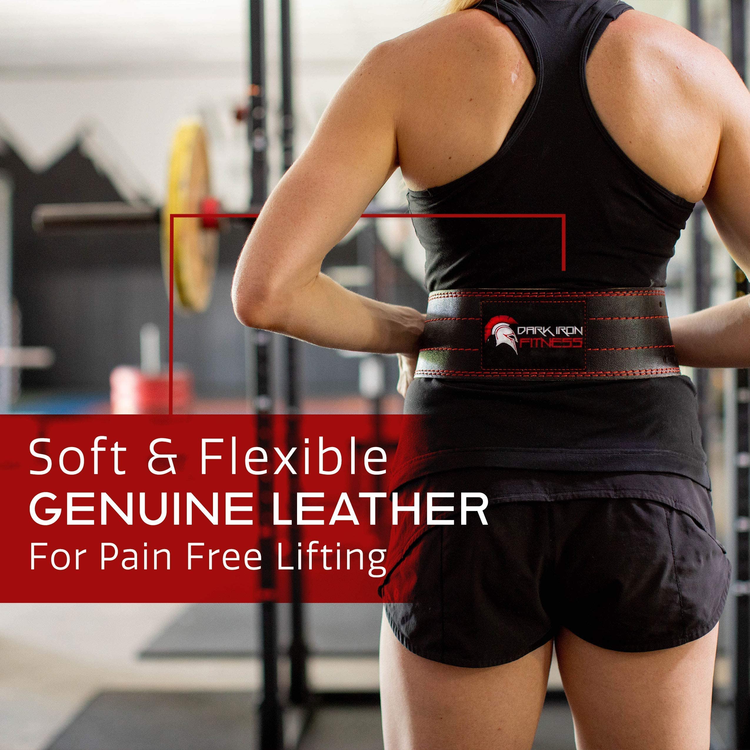 Dark Iron Fitness Genuine Leather Weight Lifting Belt - 120 cm Medium