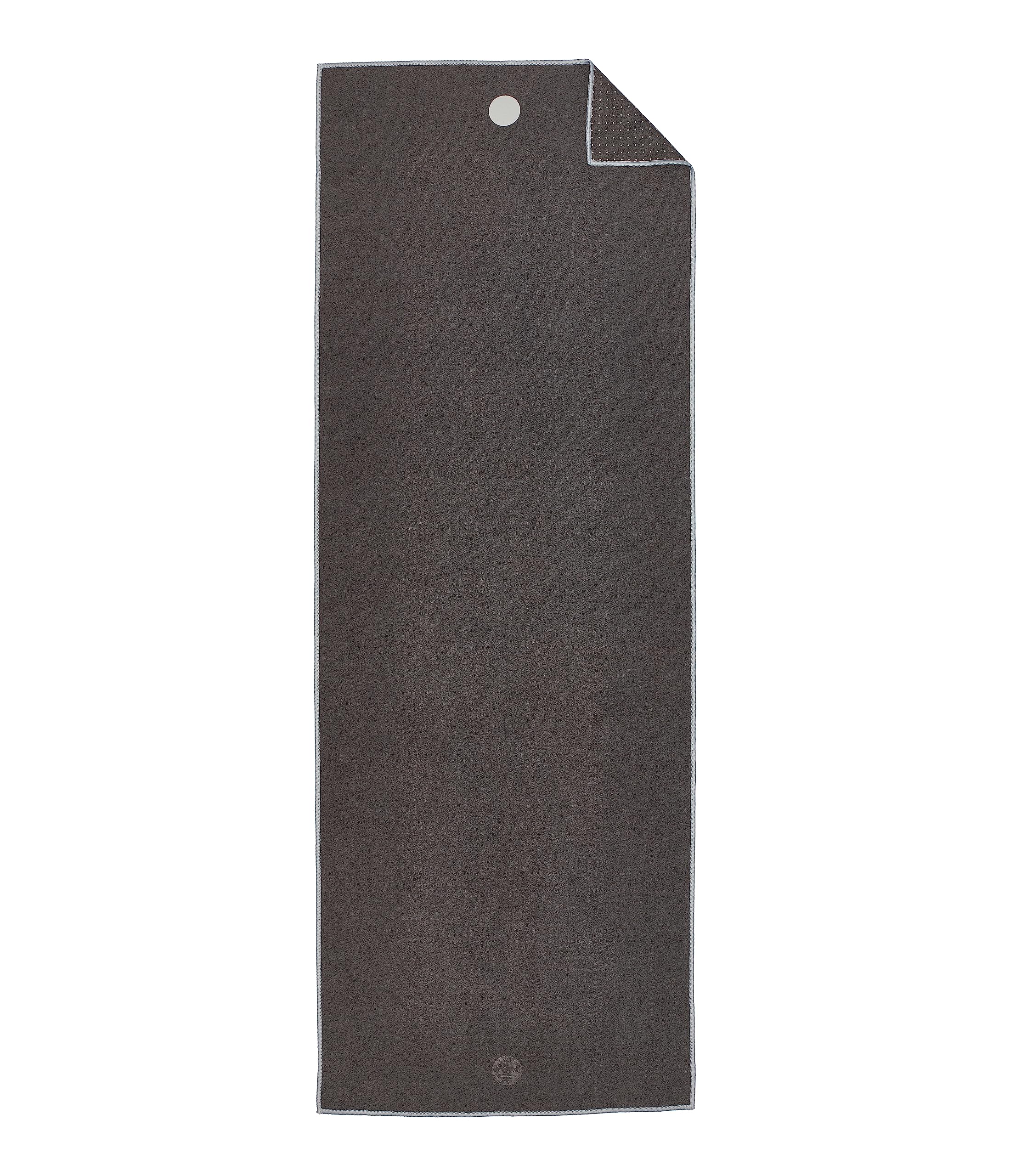 Manduka Yogitoes Non-Slip Yoga Towel | Quick-Dry & Eco-Friendly, Grey