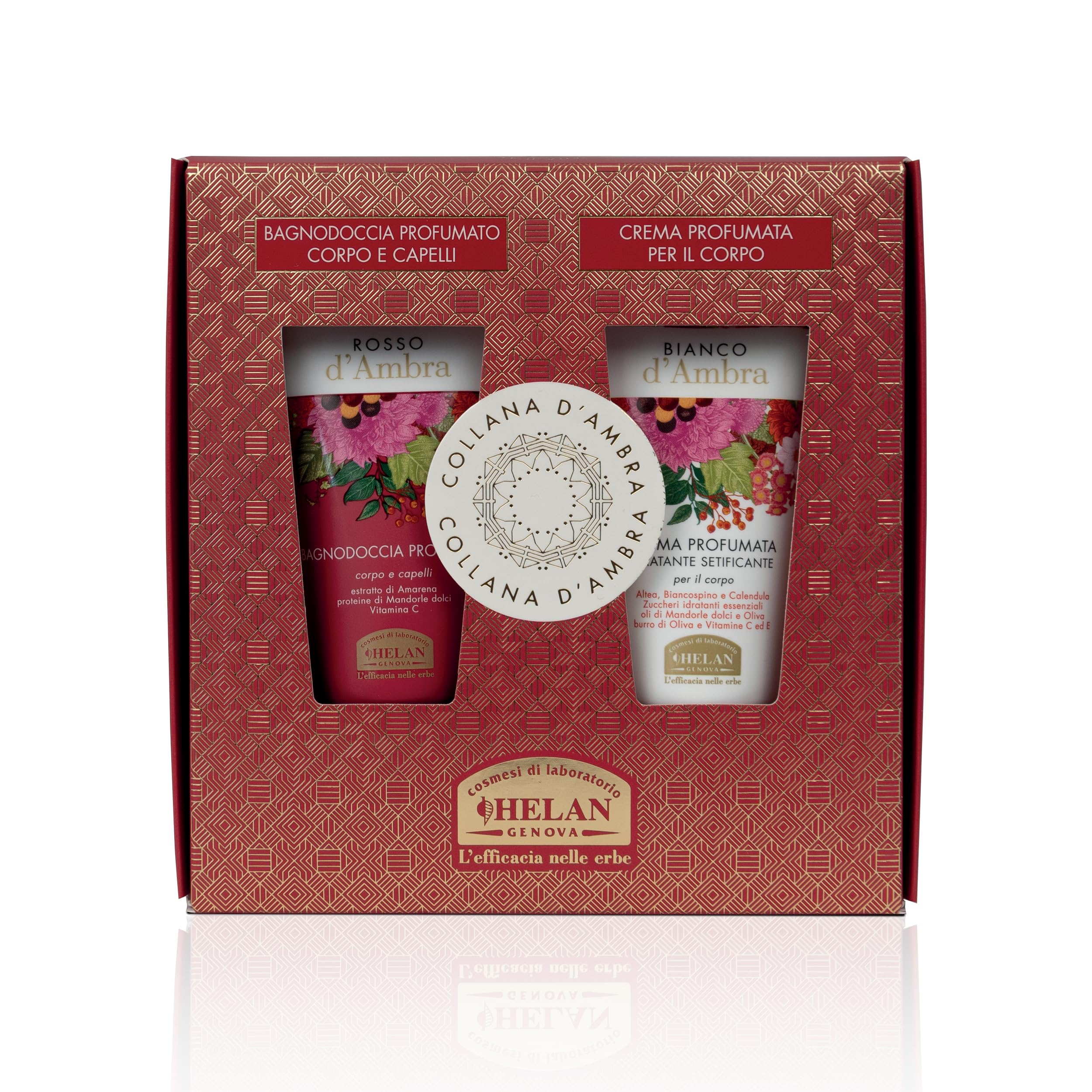 Helan Amber Necklace Women's Beauty Gift Set - Shower Gel & Body Cream