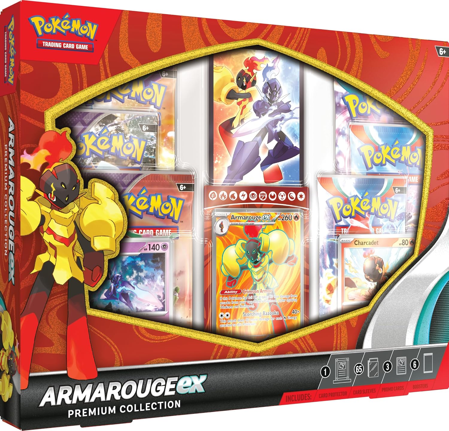 Pokemon TCG: Armarouge ex Premium Collection - 6 Booster Packs