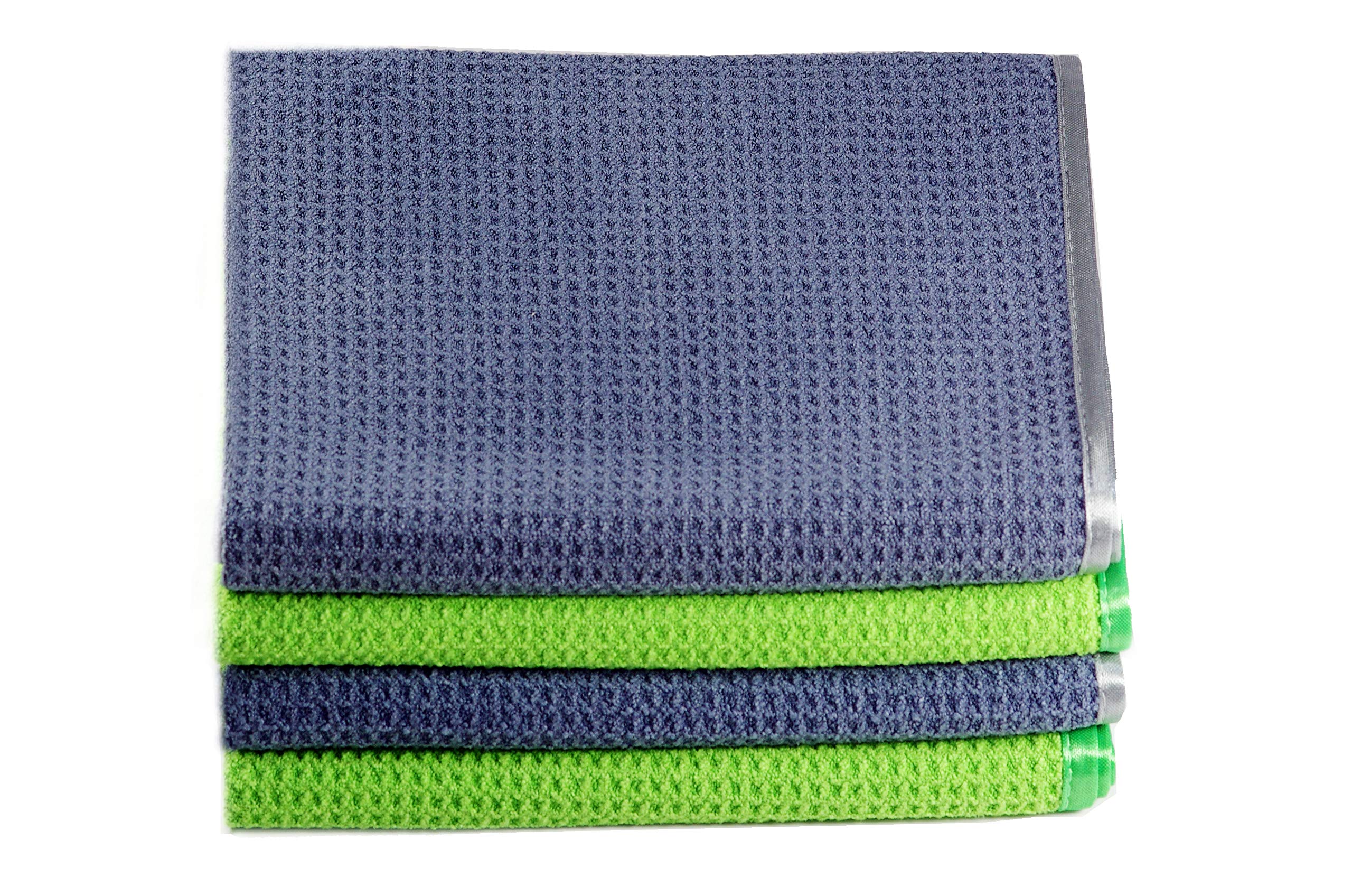 Glart Set of 4 Microfiber Waffle Towels – Absorbent 70x50cm Tea Towels