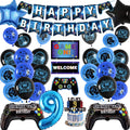 9th Birthday Gaming Party Decor - Blue Video Game Balloon Kit