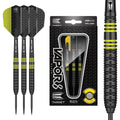 Target Darts Vapor 8 Black 80% Tungsten Steel Tip Darts Set - 22g Yellow
