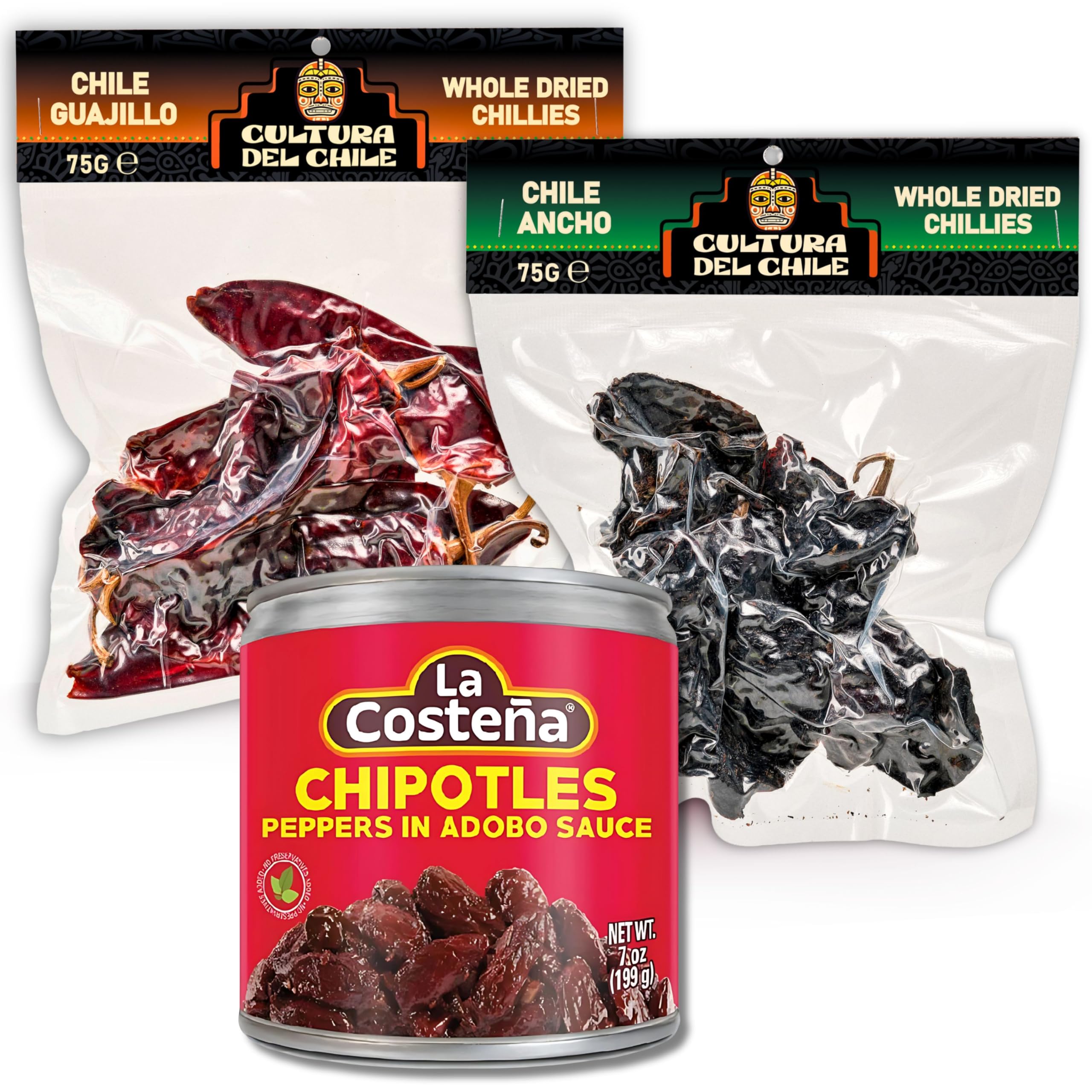Cultura Del Chile Mexican Chilli Bundle - Ancho, Guajillo & Chipotle