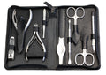 Hans Kniebes 9-Piece Manicure Set | Nappa Leather & Stainless Steel