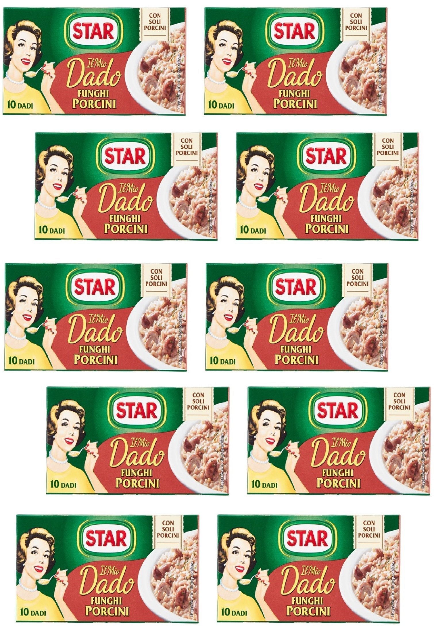 Star Il Mio Dado Porcini Mushroom Bouillon Cubes - 100g (Pack of 10)