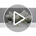 Oairse White Artificial Orchid in Silver Pot – 40cm Real Touch Silk Plant