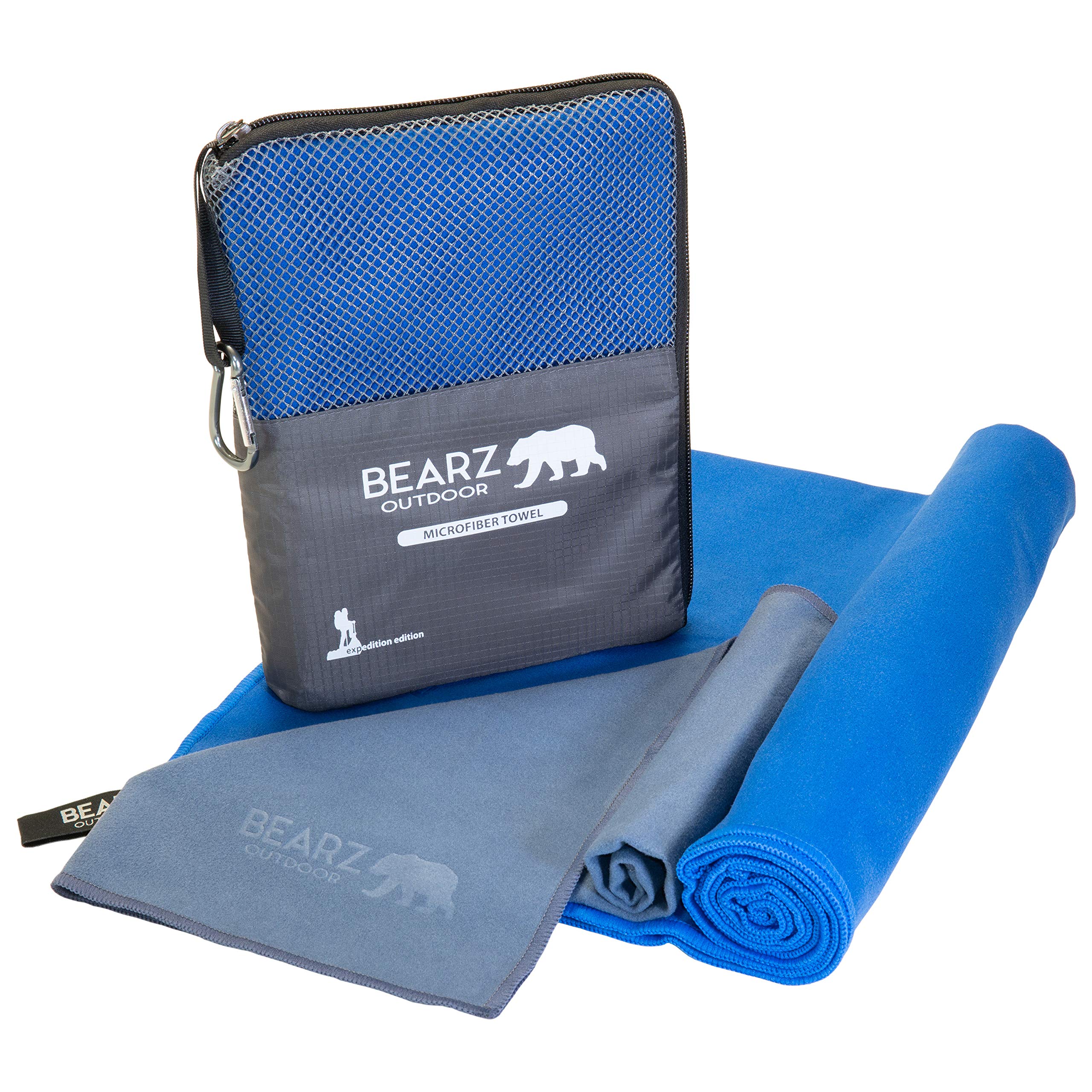 BEARZ Outdoor Microfibre Towel Set | Quick-Dry Travel & Beach Towel