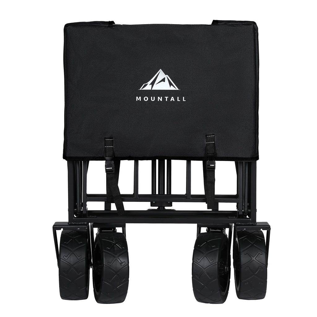 Jolof Store Heavy Duty Folding Wagon | All-Terrain Utility Cart - Black
