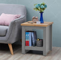 Timber Art Design Lisbon Bedside Lamp Table – Modern Grey Storage Unit