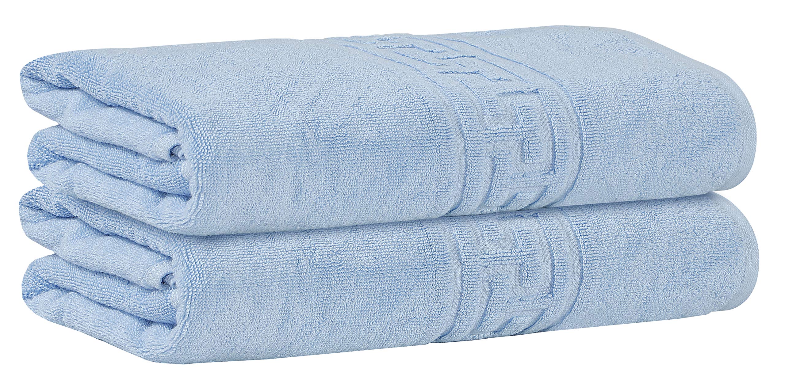 DTEX HOMES 2-Piece Large Bath Sheet Set | 100% Cotton 600 GSM – Sky Blue