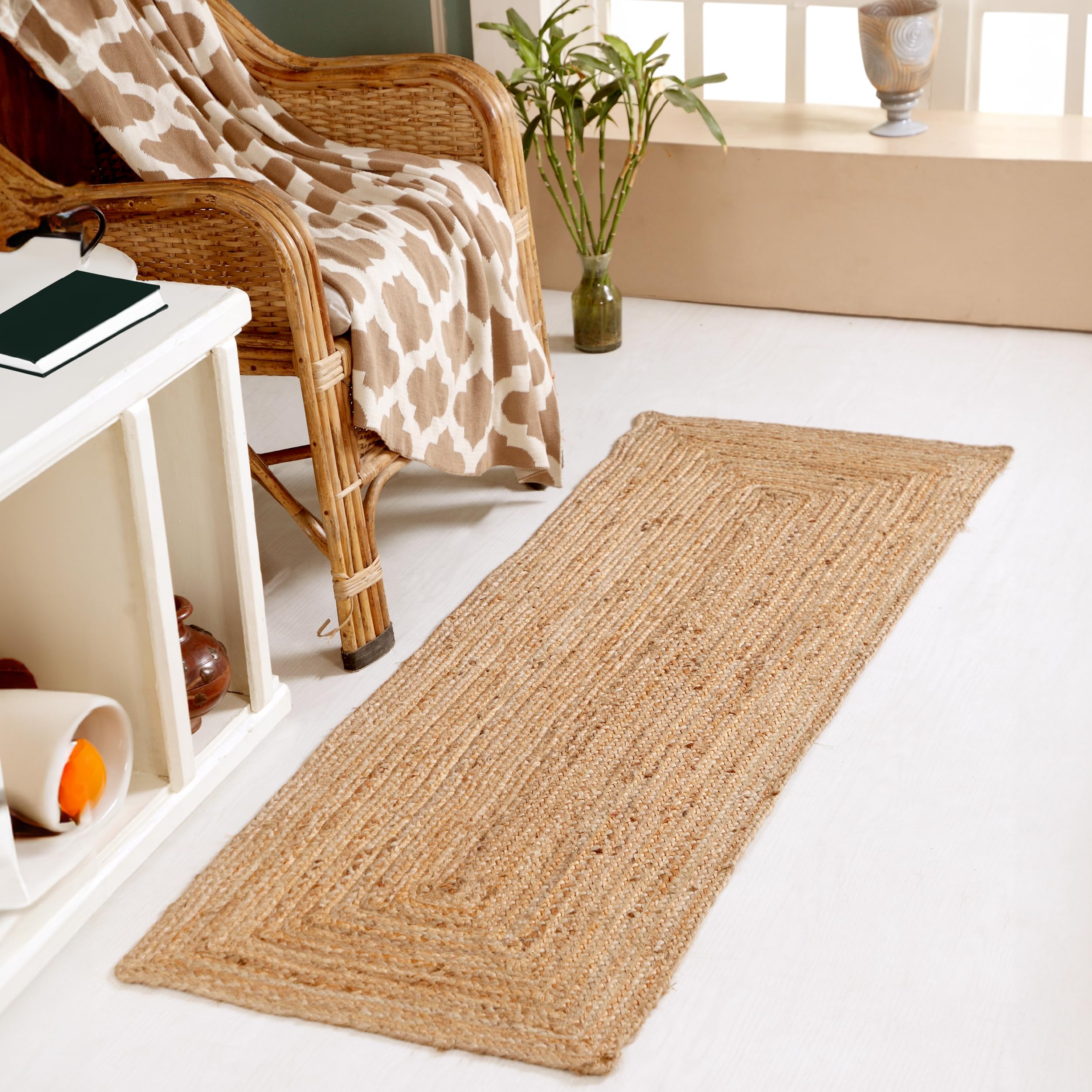 Jolof Store Dhaka Jute Area Rug – Hand Woven Natural Fiber Runner (60x180cm)