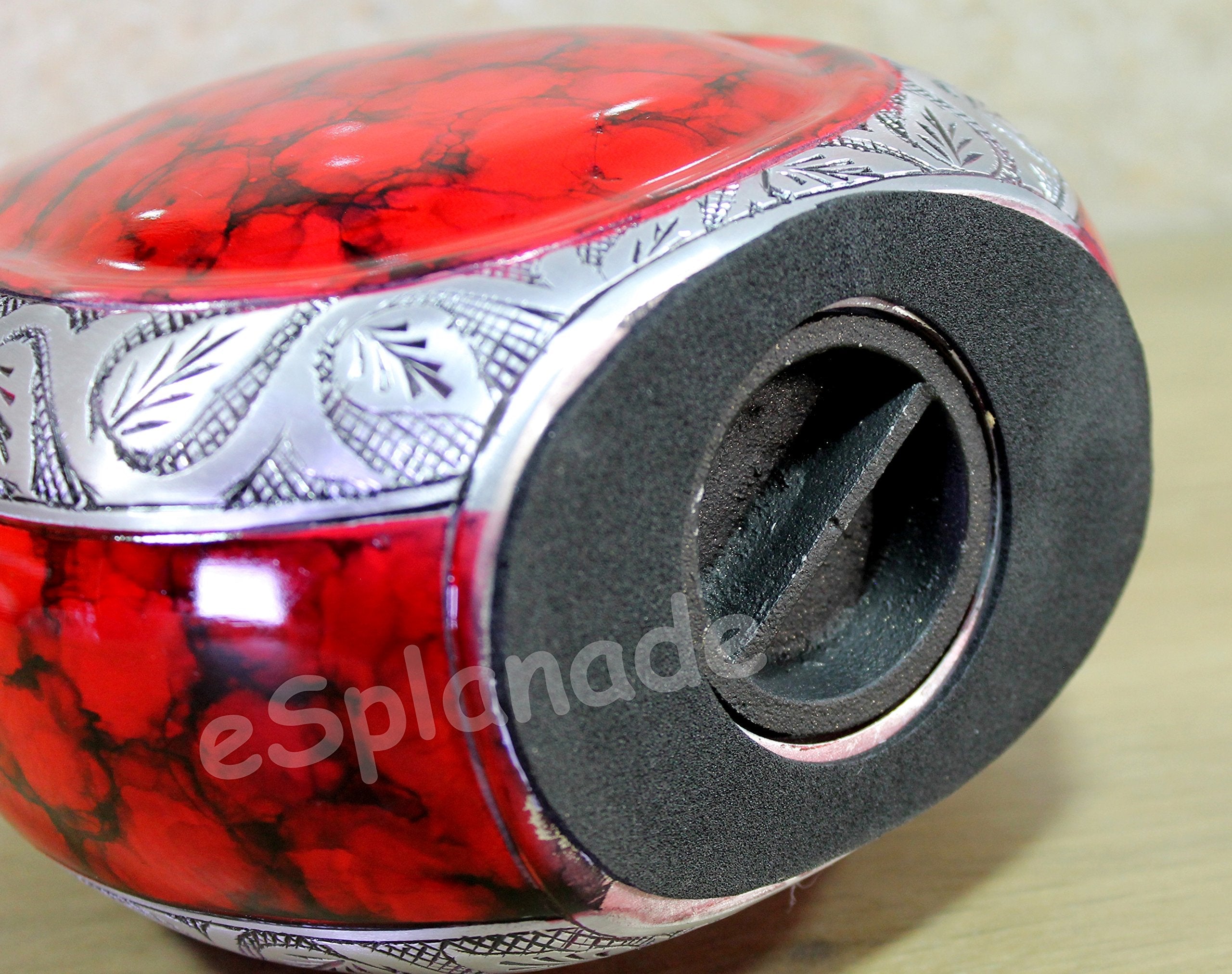 eSplanade Teardrop Cremation Urn - Red Aluminum Memorial for Adults