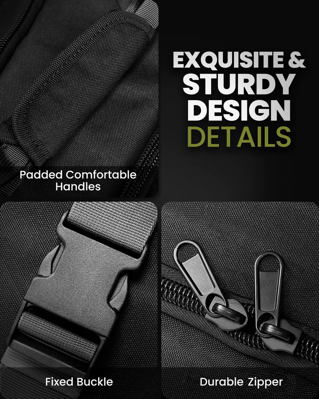 OutdoorMaster Padded Golf Travel Bag - 900D Waterproof Wheeled Case