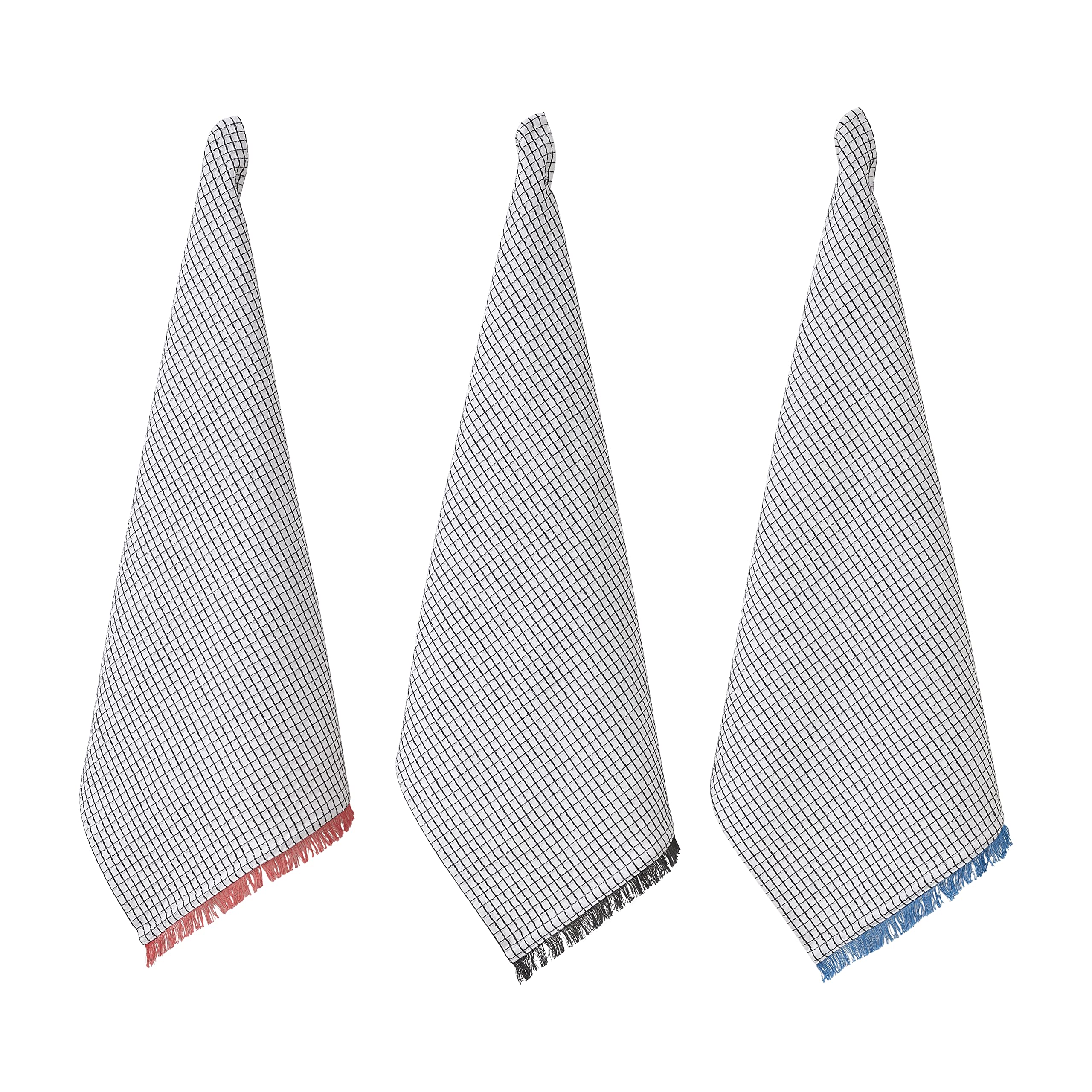 Penguin Home Set of 3 Cotton Kitchen Towels - Waffle Weave Tea Towels