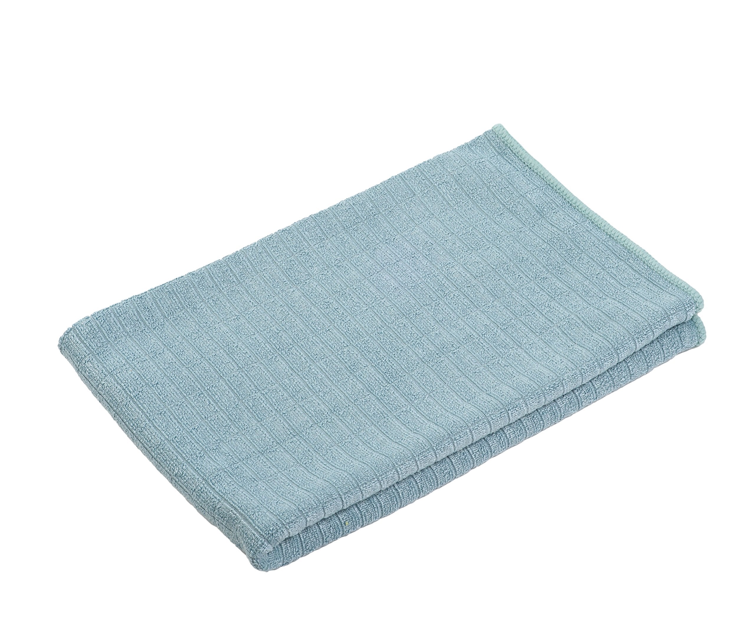 Gözze Microfibre Tea Towels - Set of 3 Streak-Free Glass Cloths, Aqua