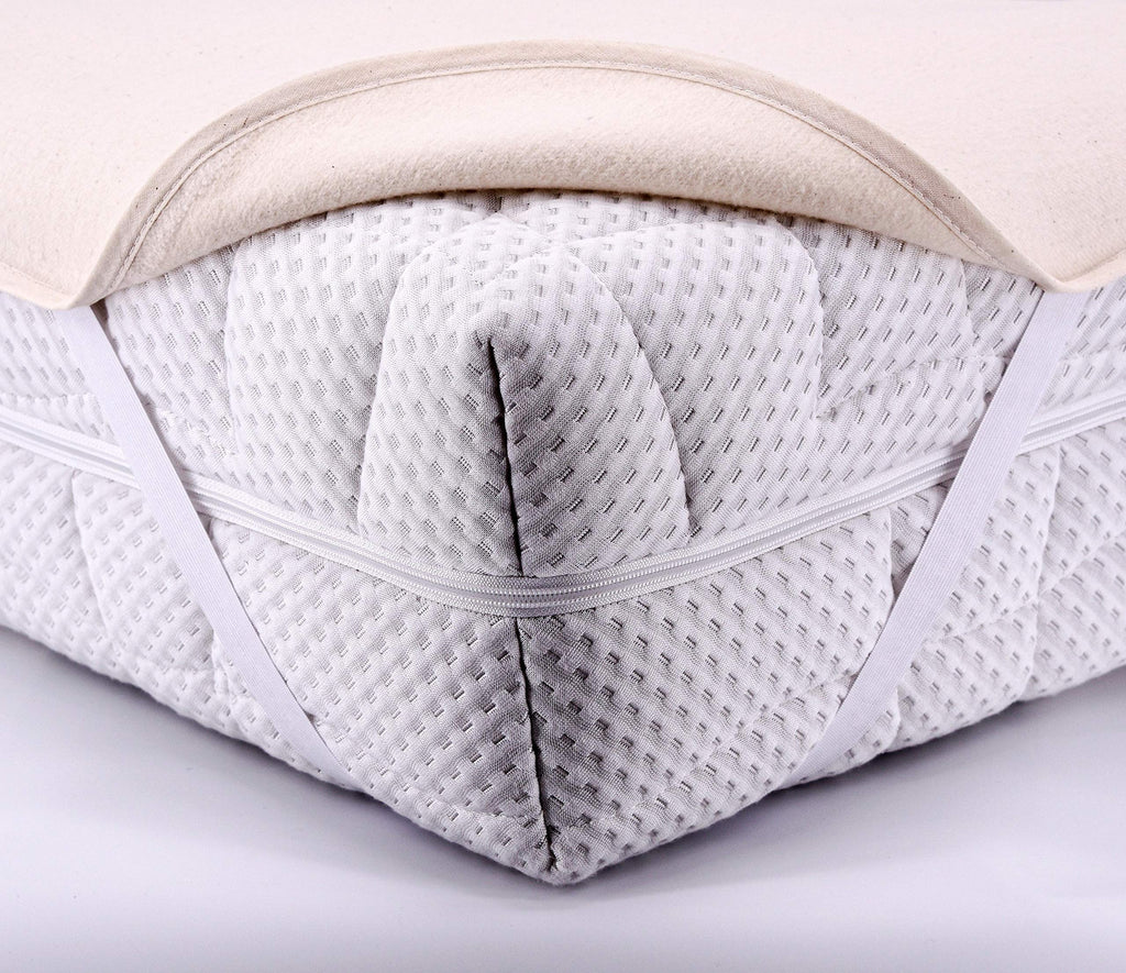 Setex kalmuck mattress protector, corner rubber, 100% cotton, classic, raw white, 2107, Cotton, natural, 140 x 200 cm