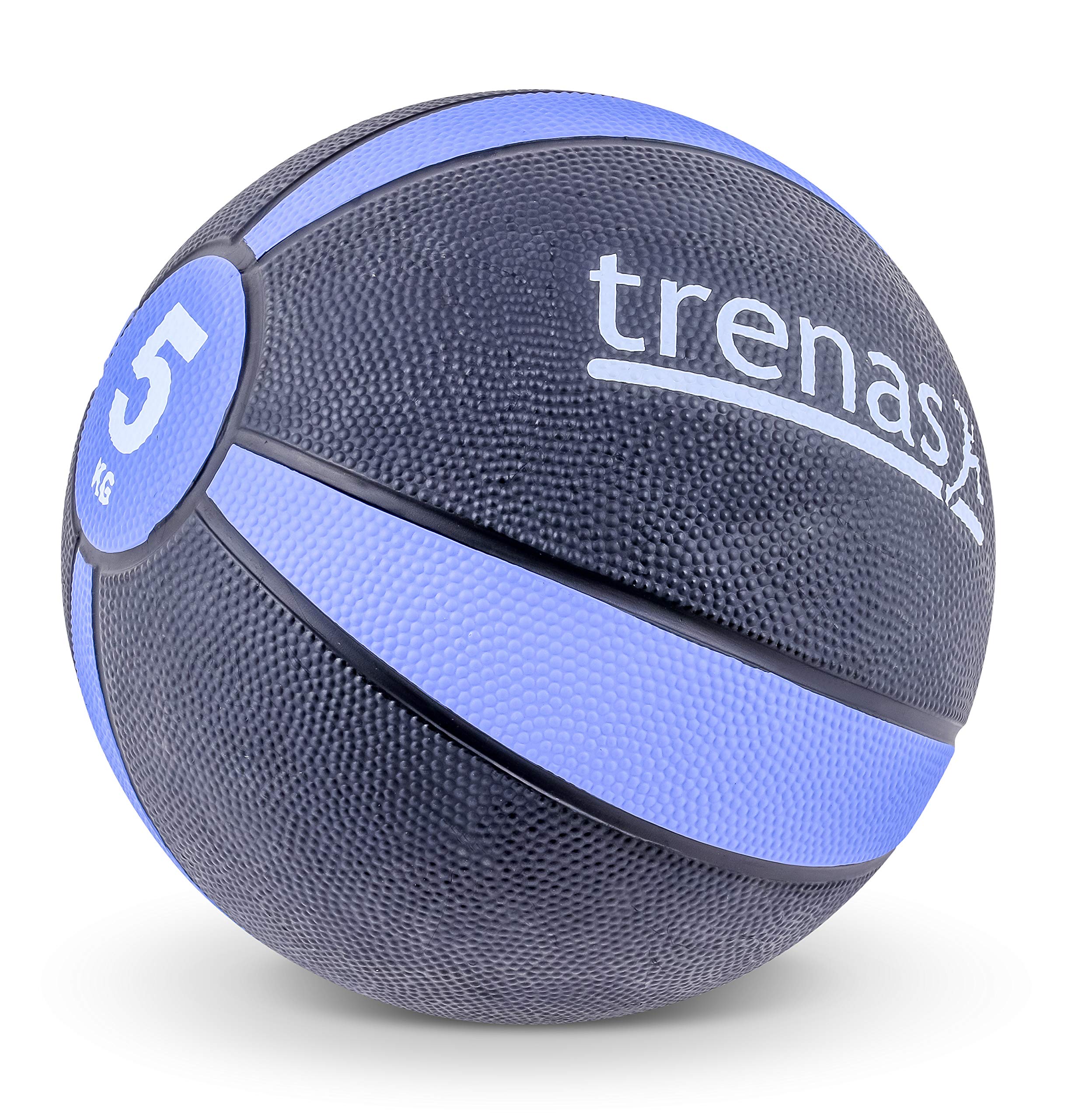 TRENAS PRO Rubber Medicine Ball – 5 KG Non-Slip Weighted Gym Ball