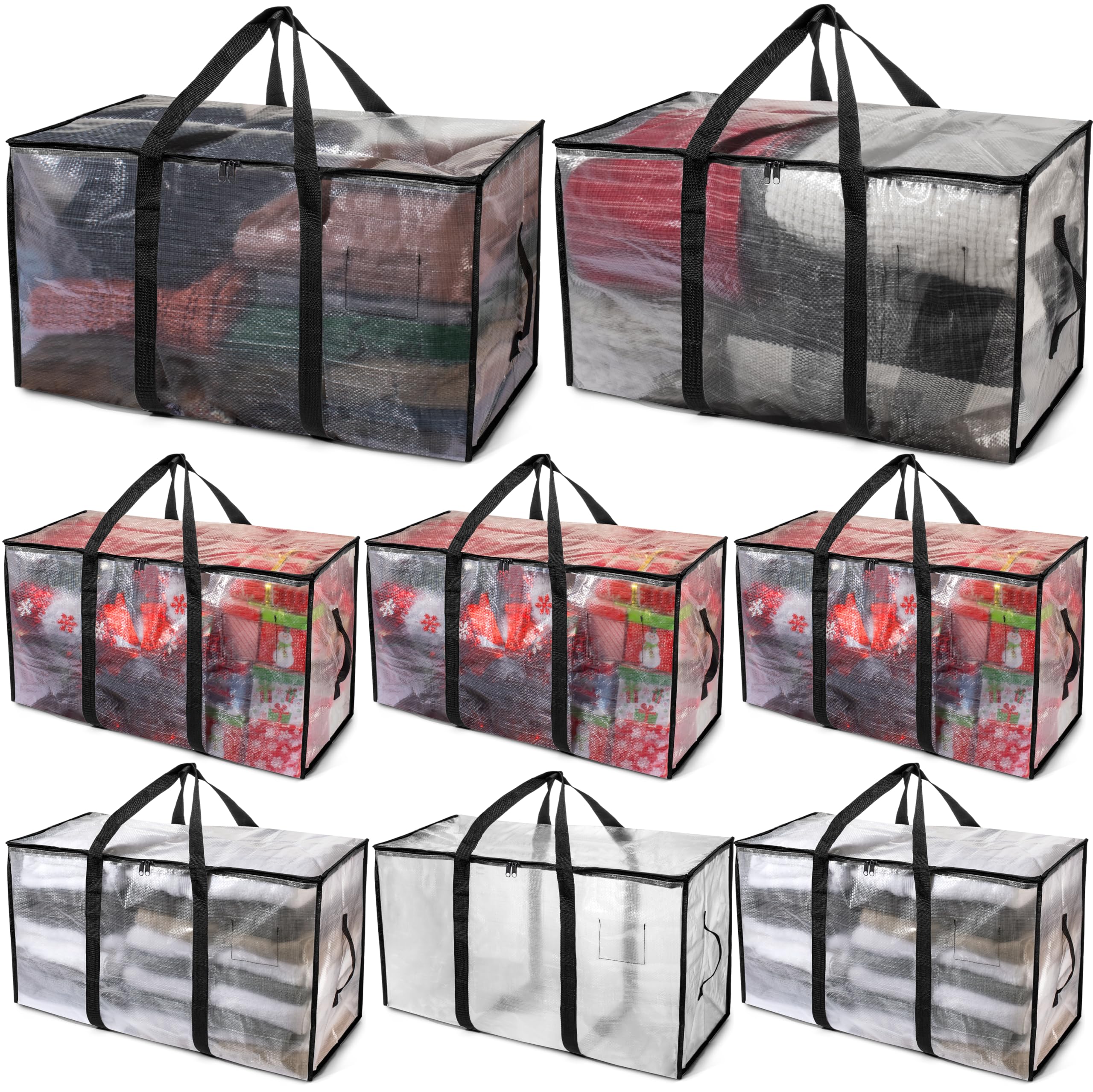 ClearSpace Heavy-Duty Moving Bags with Backpack Straps - 86L 8-Pack