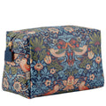 William Morris at Home Large Navy Wash Bag | Vegan Leather Toiletry Case
