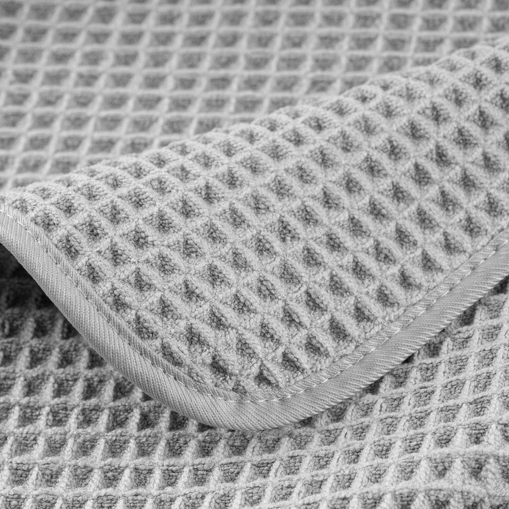 Polyte Microfibre Bath Towels – Oversize Waffle Weave Quick Dry, 4 Pack