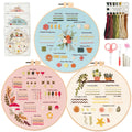 Myfelicity 3-Piece Embroidery Kit for Beginners | 30 Stitches & Video