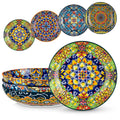 vancasso SIMI 42oz Porcelain Pasta Bowls – Set of 4 Bohemian Salad Bowls
