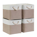 Mangata Fabric Cube Storage Boxes - 28cm Collapsible Baskets, 4 Pack