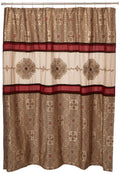 Madison Park Donovan Jacquard Shower Curtain | Blush Medallion Design