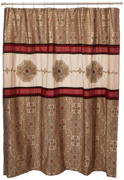 Madison Park Donovan Jacquard Shower Curtain | Blush Medallion Design