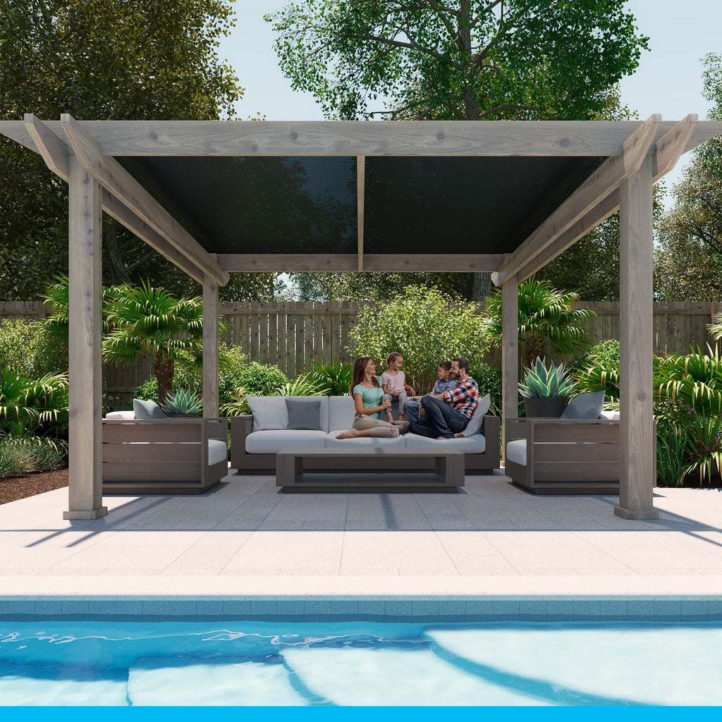 Coolaroo 90% UV Protection Shade Fabric – 6' x 50' Graphite Outdoor Mesh