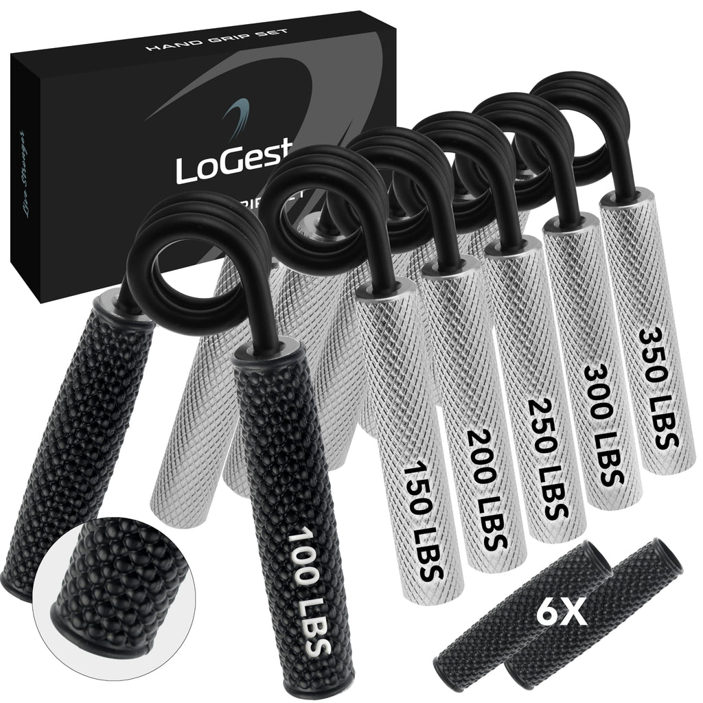 LoGest Metal Hand Grip Strengthener Set - 100-350LB Forearm Exerciser