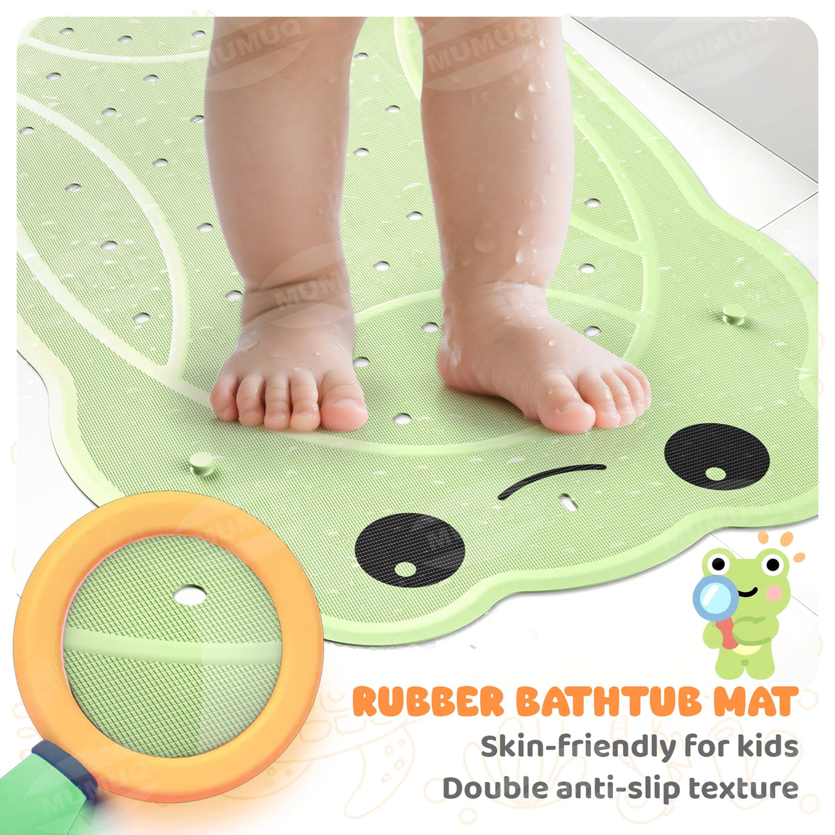 Baby Bath Mat for Tub Non Slip 76 x 45 cm Soft Rubber Shower Mat for Kids - image 4