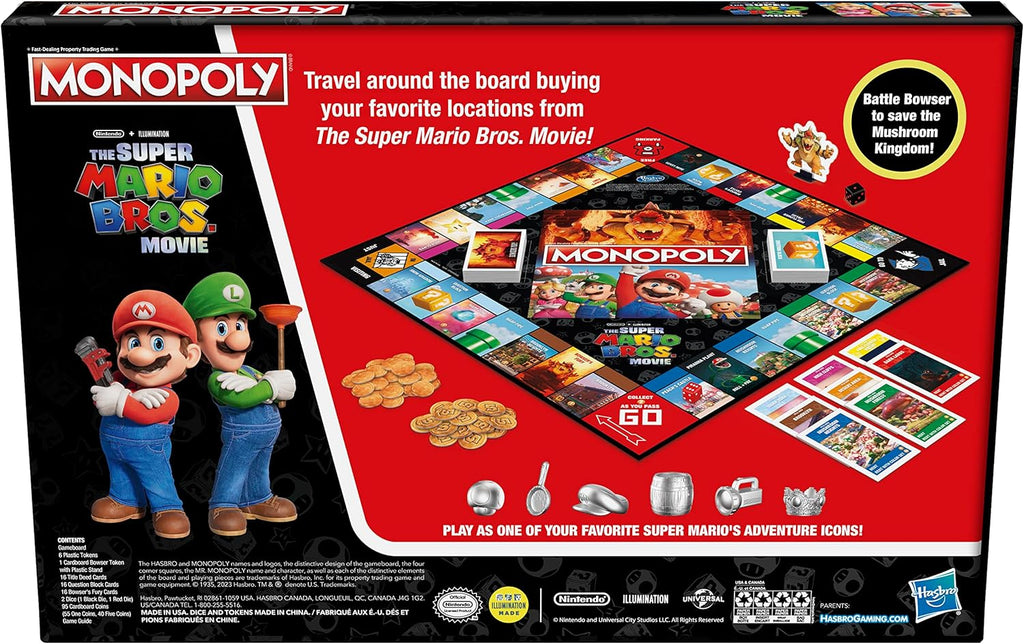 Monopoly: The Super Mario Bros. Movie Edition Board Game by Snaps