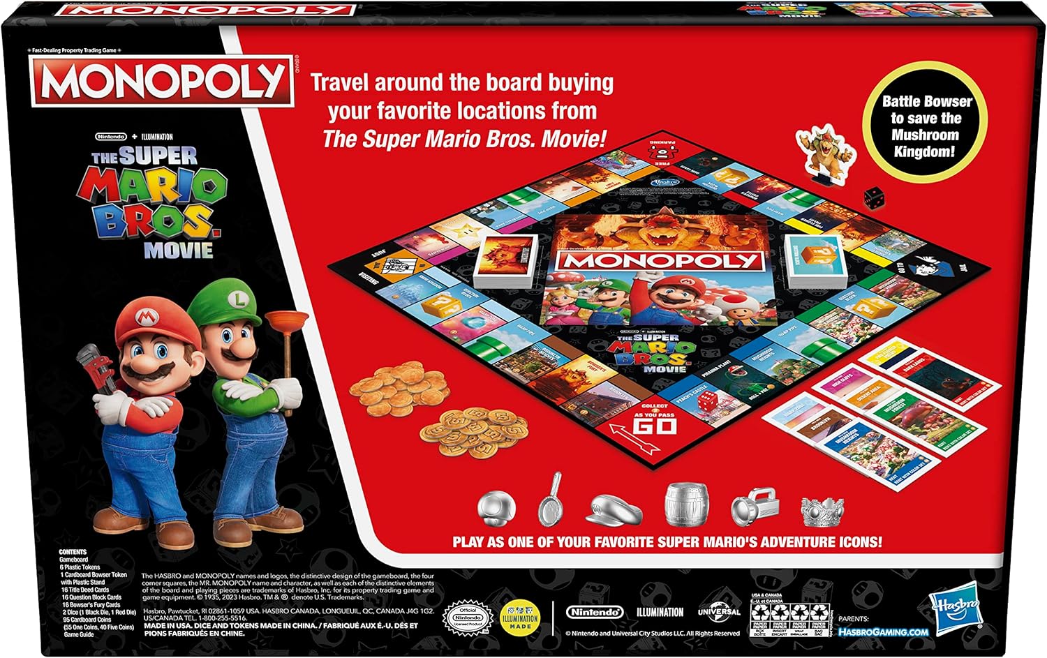 Monopoly: The Super Mario Bros. Movie Edition Board Game by Snaps