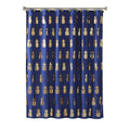 SKL Home Gilded Pineapple Fabric Shower Curtain - Navy & Gold, 72x72