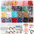 PRETOLE 1300+ Pcs Crystal Beads Jewelry Making Kit | 24 Color Gemstones